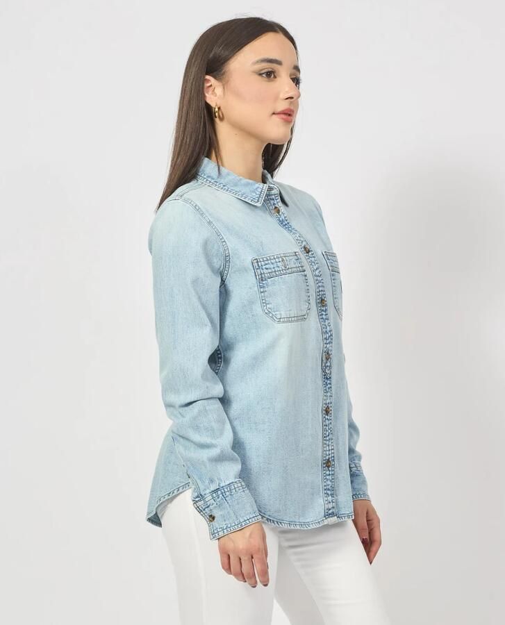 Guess Jeans Regular fit jeansblouse met opgestikte borstzakken - Foto 2