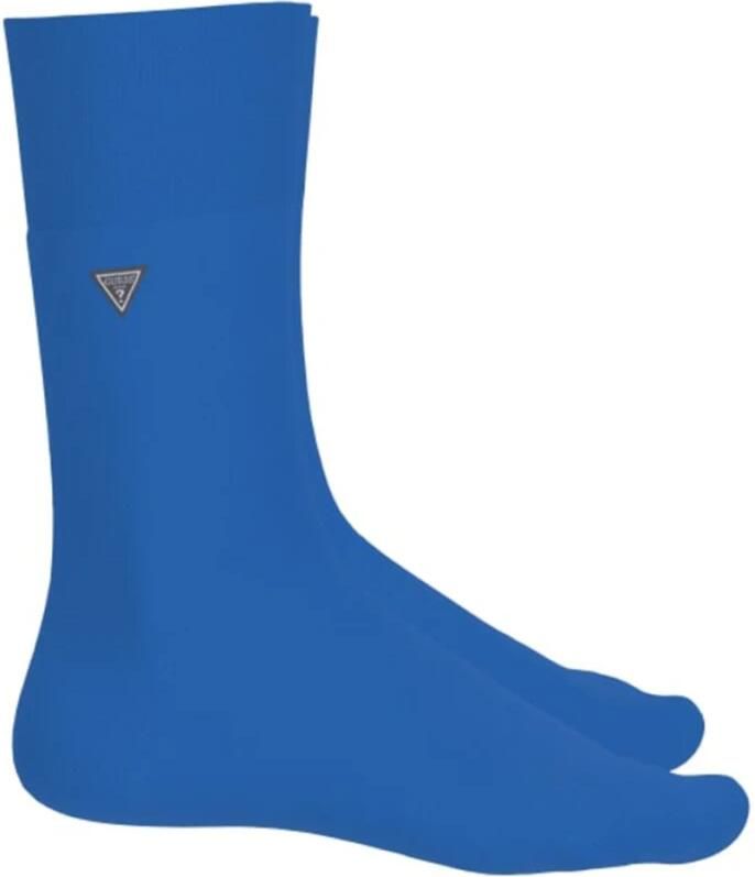 Guess Blauwe Gepatchte Sokken Katoenmix Blue Heren