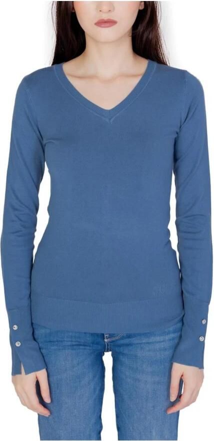 Guess Blauwe V-hals Gebreide Kleding voor Vrouwen Blauw Dames - Foto 4