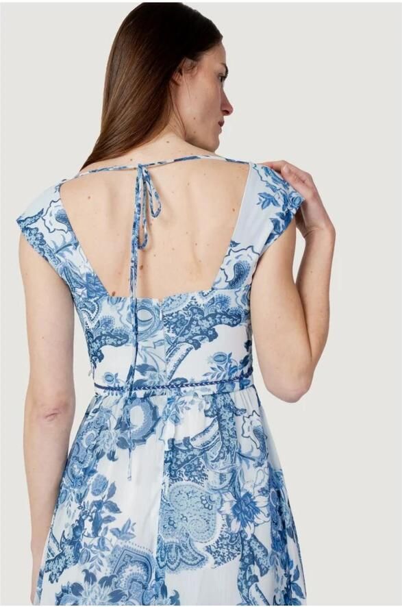 Guess Blauwe Lange Jurk Vrouwen Lente Zomer Collectie Blue Dames - Foto 2