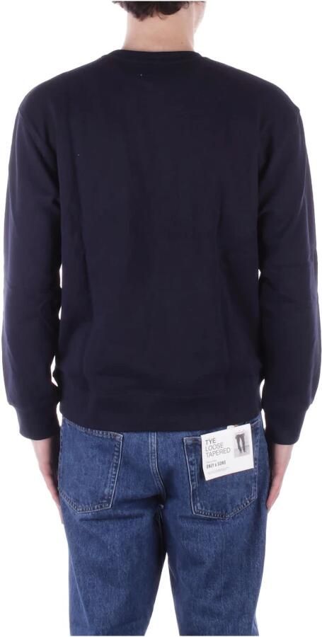 Guess Blauwe Logo Front Sweater Blue Heren