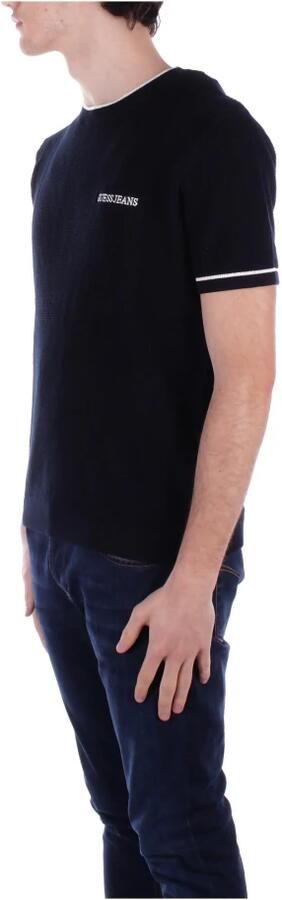 Guess Blauwe Logo Front Sweater Katoen Blue Heren - Foto 5