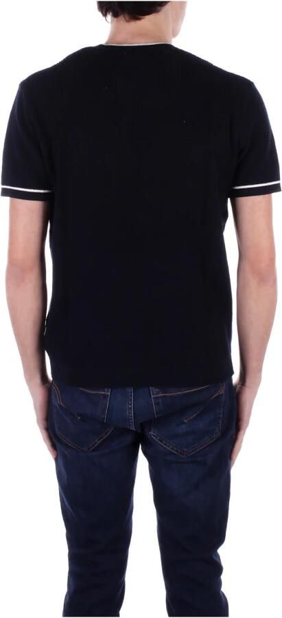 Guess Blauwe Logo Front Sweater Katoen Blue Heren