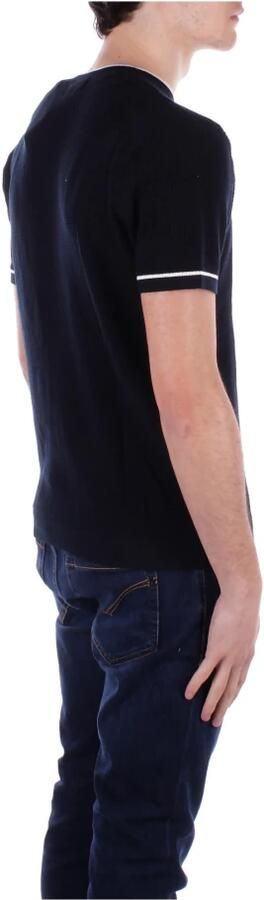 Guess Blauwe Logo Front Sweater Katoen Blue Heren - Foto 3