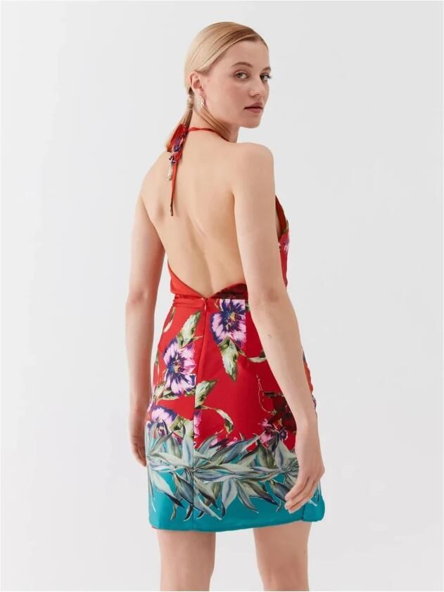 Guess Bloemen slimfit rugloze jurk Multicolor Dames - Foto 3