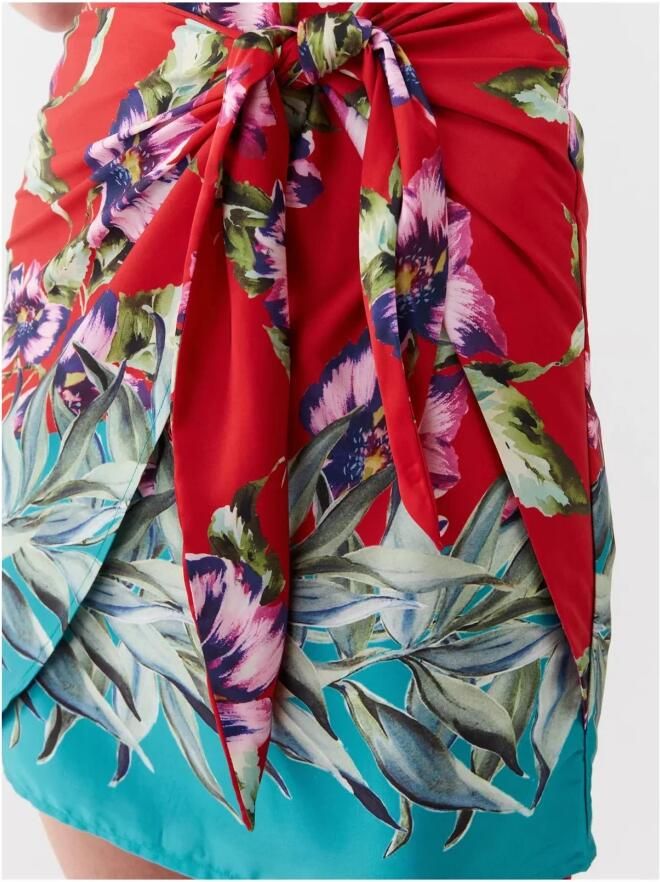 Guess Bloemen slimfit rugloze jurk Multicolor Dames