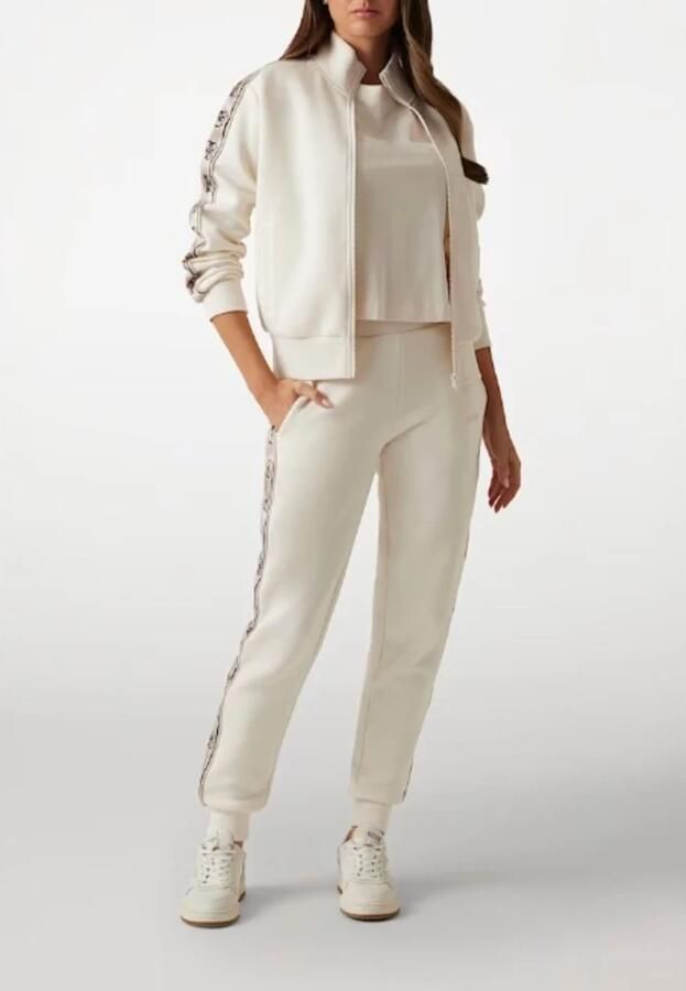 Guess Sweatshirt met ritssluiting lange mouwen en voorzakken White Dames - Foto 4