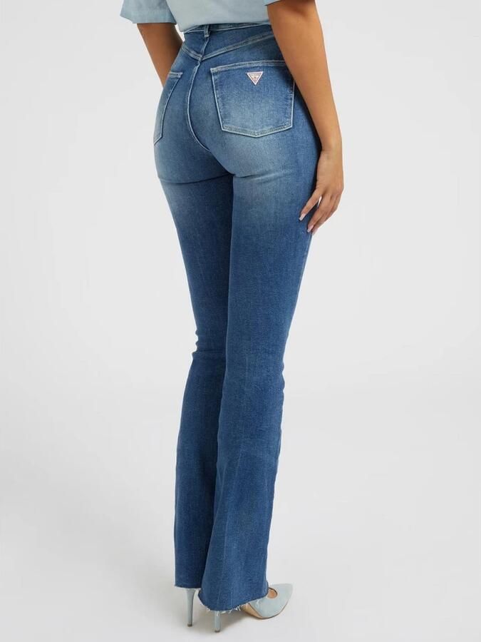 Guess Blauwe effen jeans met ritssluiting en knoopsluiting voor vrouwen Blue Dames - Foto 5