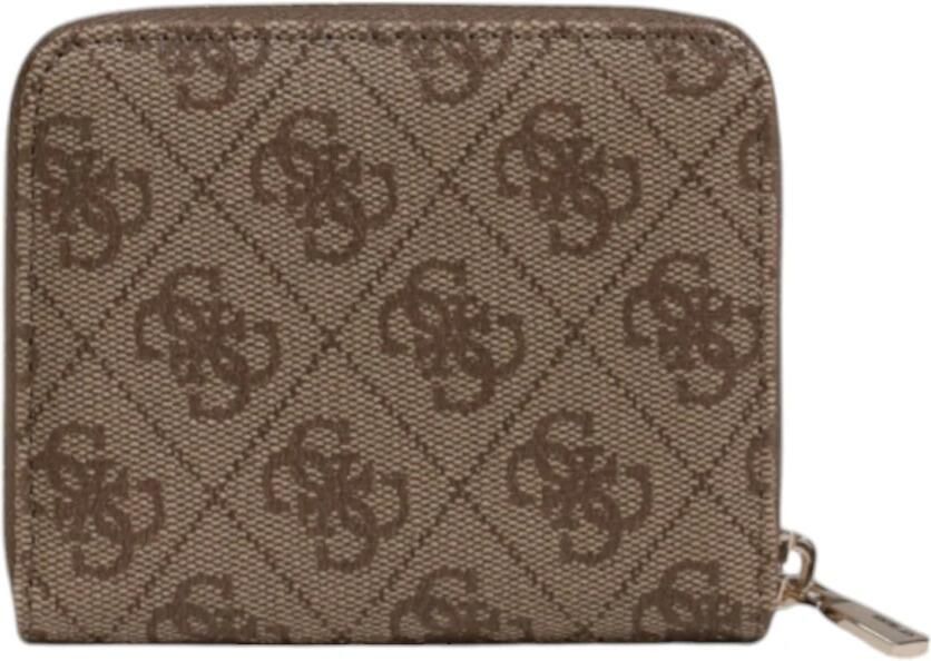 Guess Bruine Bedrukte Portemonnee met Ritssluiting Brown Dames - Foto 2
