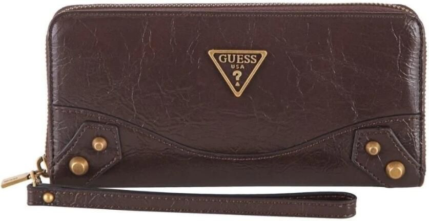 Guess Bruine PU Leren Portemonnee met Metalen Logo Brown Dames - Foto 3