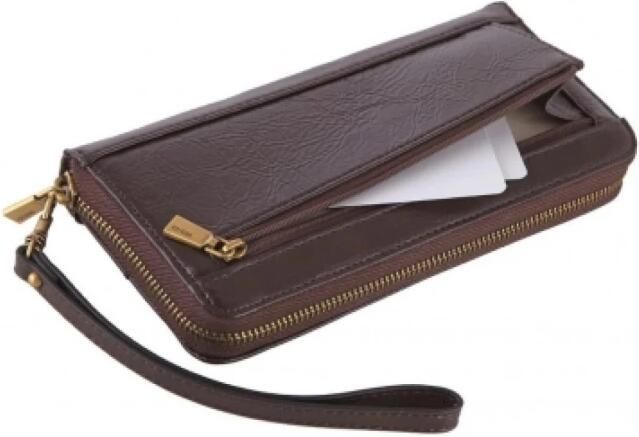 Guess Bruine PU Leren Portemonnee met Metalen Logo Brown Dames - Foto 2