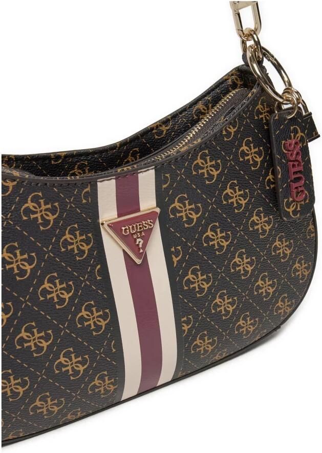 Guess Bruine PU leren schoudertas Brown Dames - Foto 3