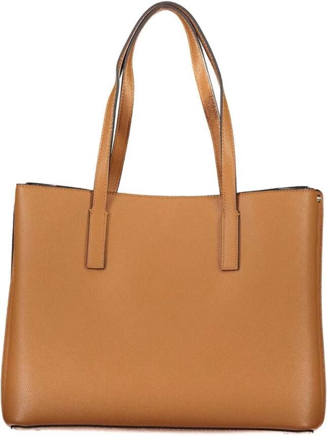 Guess Bruine Polyethyleen Schoudertas met Meerdere Compartimenten Brown Dames