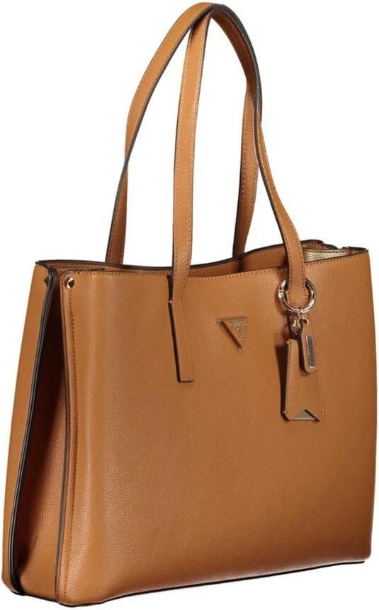 Guess Bruine Polyethyleen Schoudertas met Meerdere Compartimenten Brown Dames - Foto 3