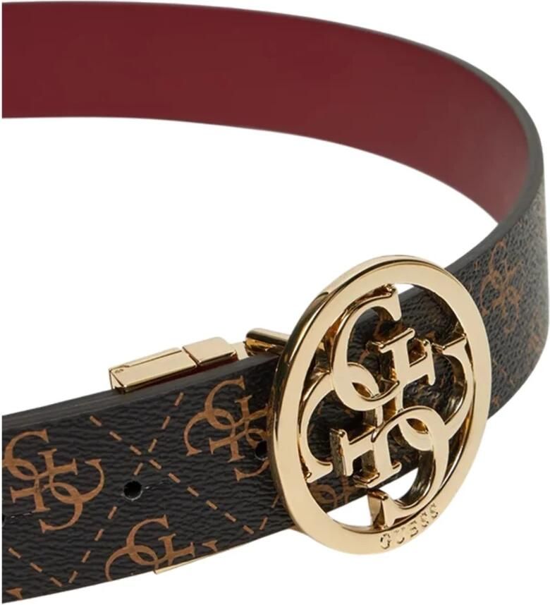 Guess Bruine Synthetische Damesriem Brown Dames