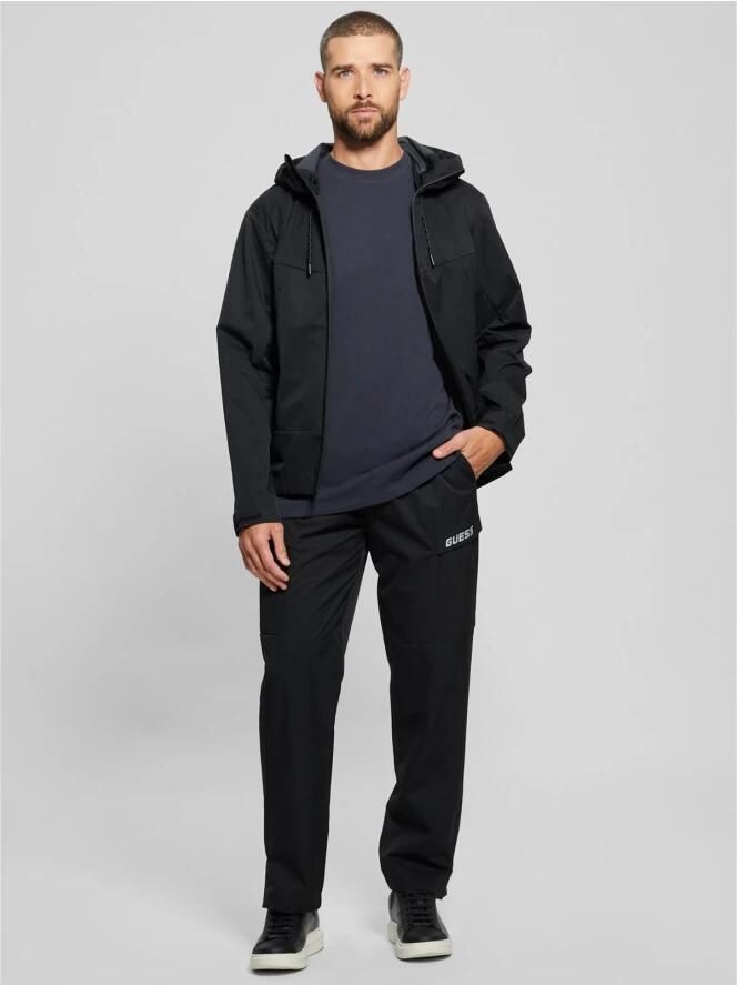 Guess Capuchonrits Jas Zwart Black Heren