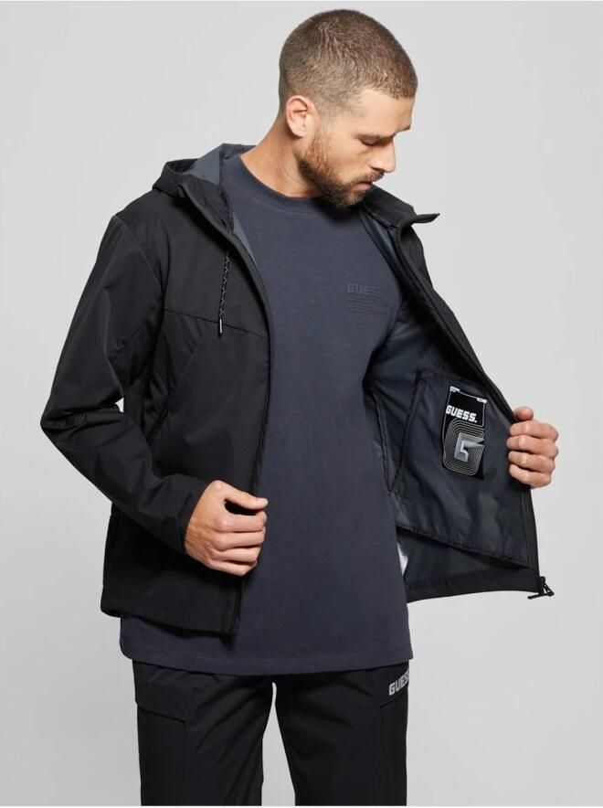 Guess Capuchonrits Jas Zwart Black Heren - Foto 2