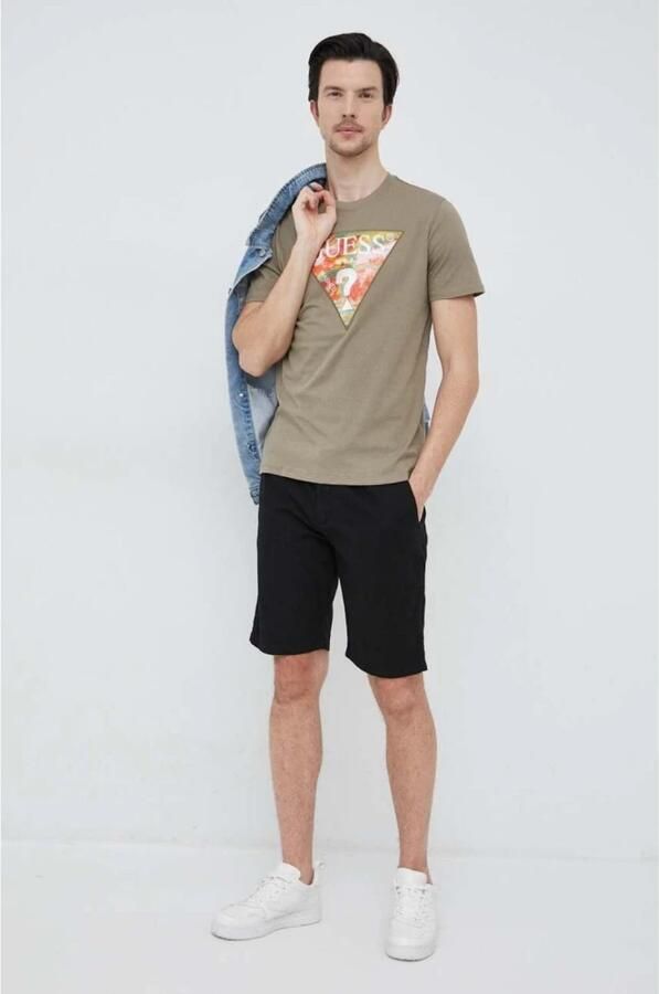 Guess Casual katoenen en linnen shorts Black Heren - Foto 2