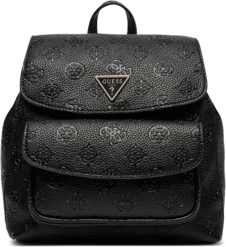 Guess Zwarte polyethyleen rugzak met verstelbare banden Black Dames