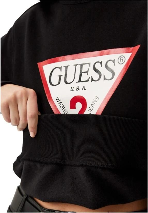 Guess Crewneck Sweatshirt Black Dames - Foto 2