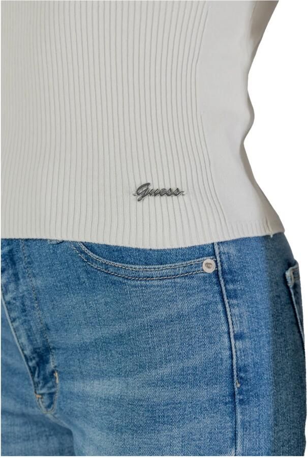 Guess V-hals Gebreide Trui met Borduurwerk White Dames