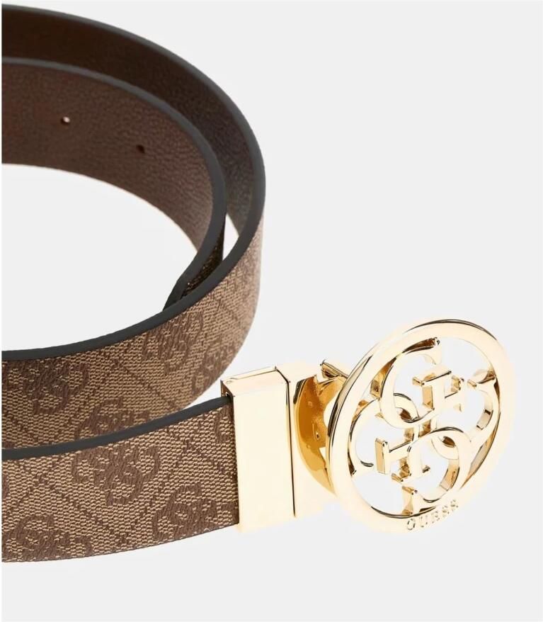 Guess Leren riem met all-over logomotief model 'NOELLE'