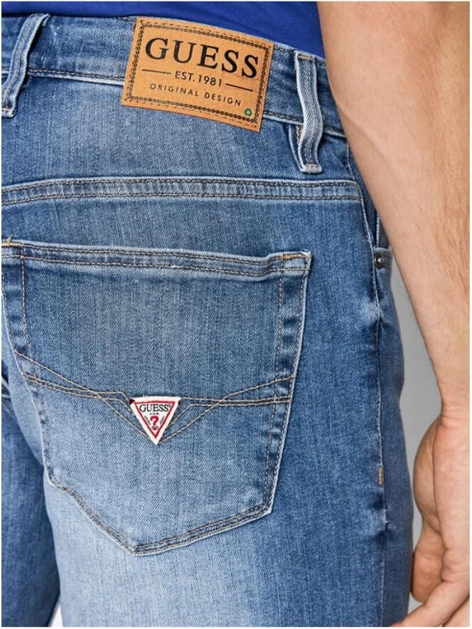 Guess Denim Shorts Lichtblauw Eco-Vriendelijk Blue Heren - Foto 2