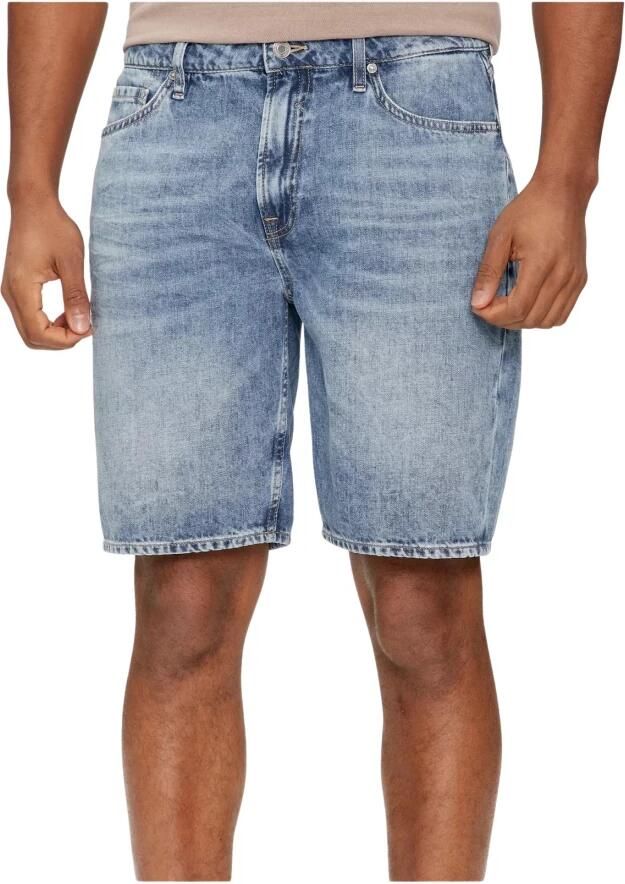 Guess Blauwe Bermuda Shorts voor Heren Gewassen Effect Blue Heren - Foto 5