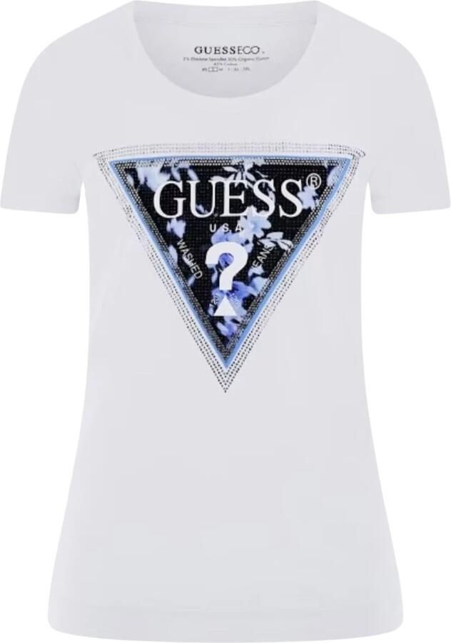 Guess T-shirt Korte Mouw SS CN TRIANGLE FLOWER W5RI00 J1314 - Foto 8