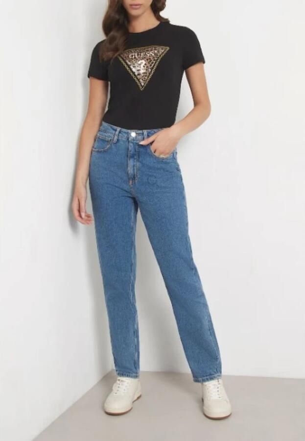 Guess Triangle Leo T-Shirt Herfst Winter Collectie Black Dames - Foto 2