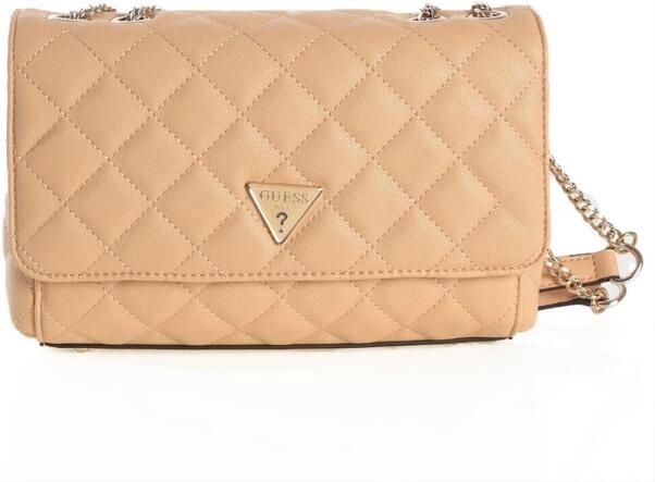 Guess Eco Carly PU Leren Schoudertas Brown Dames - Foto 3
