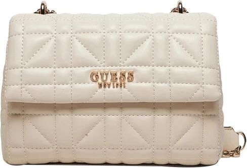Guess Elegante Beige Schoudertas met Gouden Details Beige Dames