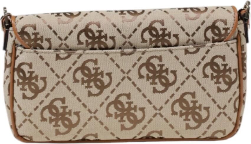 Guess Stijlvolle Schoudertas met Clip-sluiting Beige Dames - Foto 10