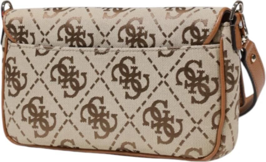 Guess Stijlvolle Schoudertas met Clip-sluiting Beige Dames - Foto 9