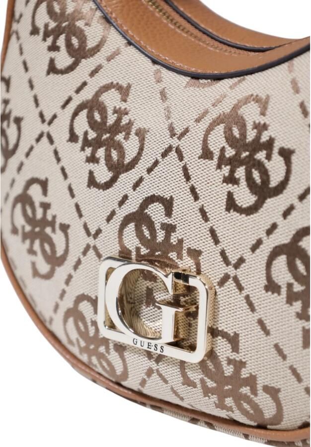 Guess Elegante Hobo Schoudertas voor Vrouwen Beige Dames