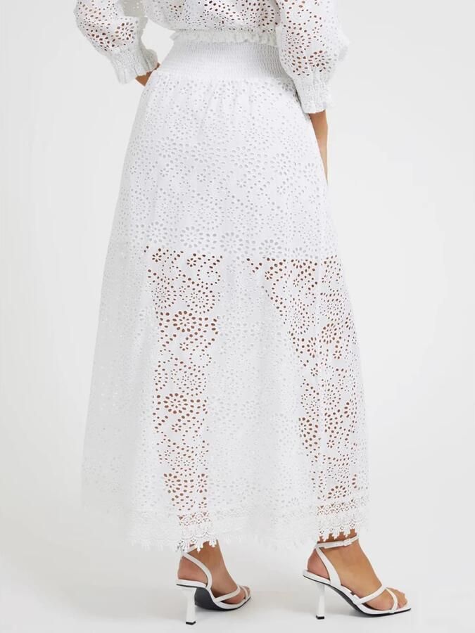 Guess Upgrade je garderobe met de Sangallo Rafa Maxi Rok White Dames - Foto 2