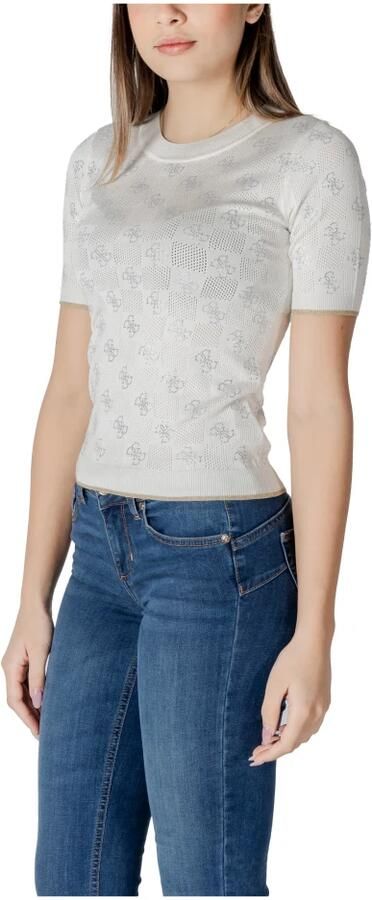 Guess Elegante korte mouw gebreide top White Dames - Foto 4