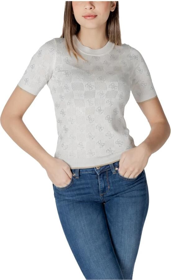 Guess Elegante korte mouw gebreide top White Dames - Foto 2
