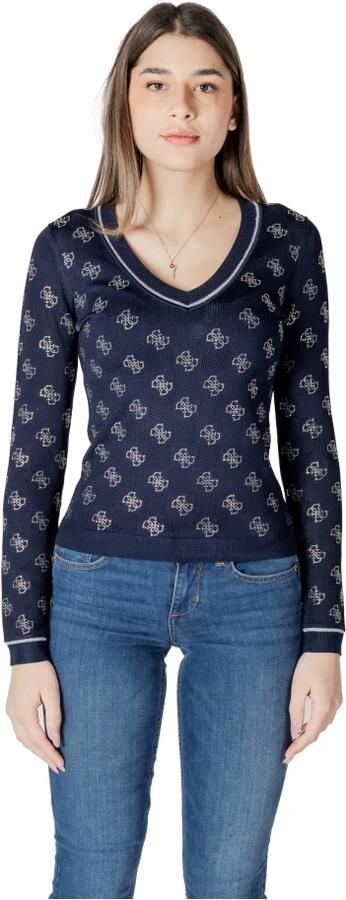 Guess Chique V-hals Gebreide Trui in Blauw Blue Dames - Foto 7