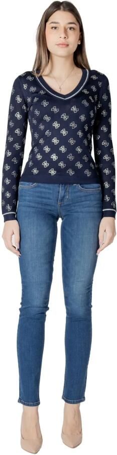 Guess Chique V-hals Gebreide Trui in Blauw Blue Dames - Foto 9
