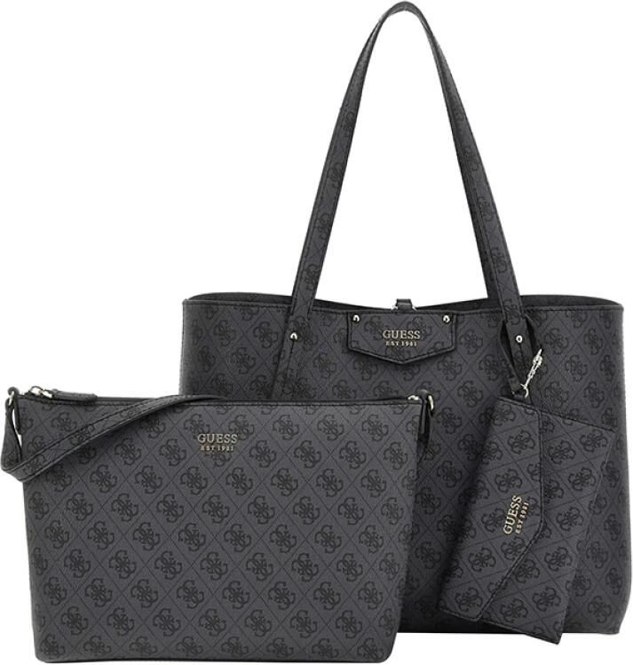 Guess Elegante zwarte handtas met gouden details Black Dames - Foto 3