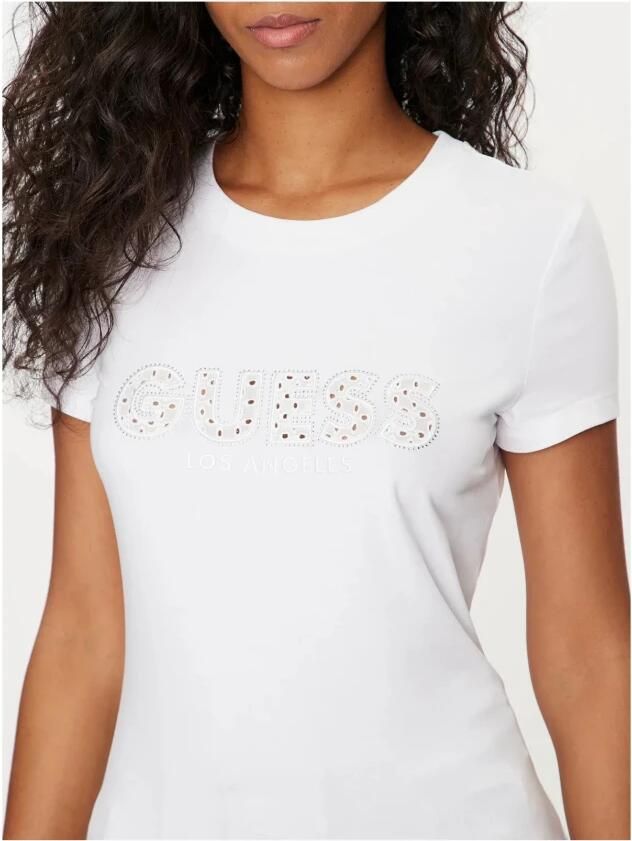 Guess Dames T-shirt Lente Zomer Collectie White Dames
