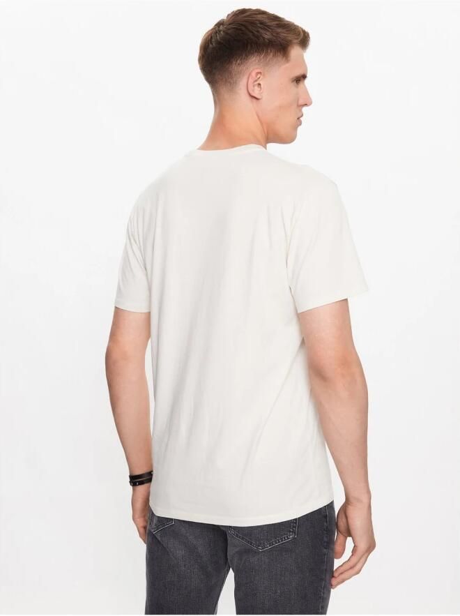 Guess Fashion Week Katoenen T-shirt Blancs Beige Heren - Foto 2