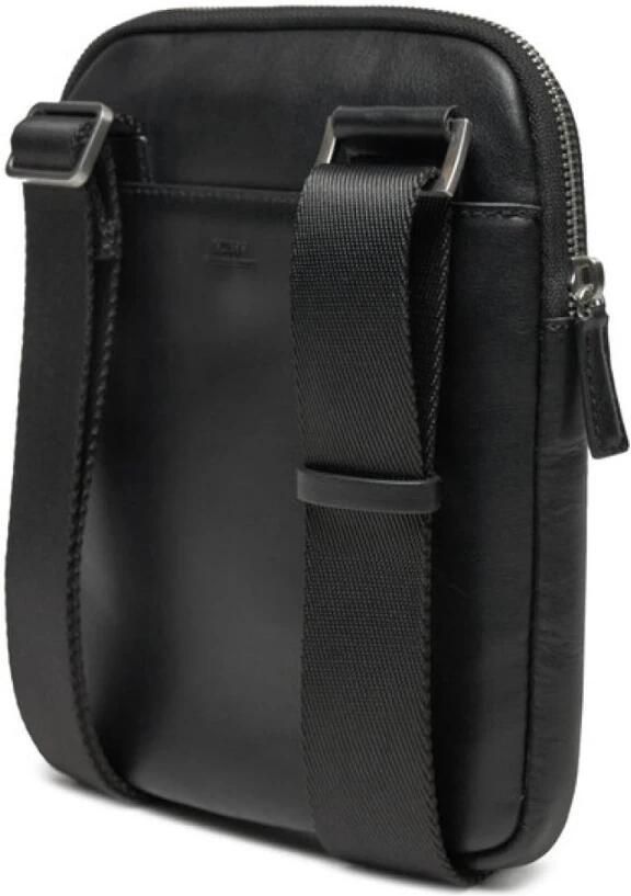 Guess Firenze Leren Schoudertas Zwart Black Heren - Foto 3