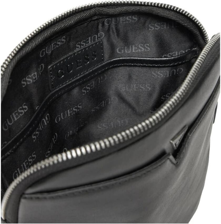 Guess Firenze Leren Schoudertas Zwart Black Heren