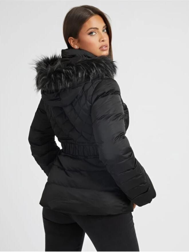 Guess Zwarte Hoodie met Rits en Knoopsluiting Black Dames - Foto 3