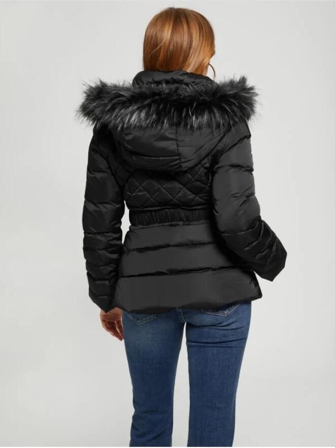 Guess Zwarte Hoodie met Rits en Knoopsluiting Black Dames - Foto 4