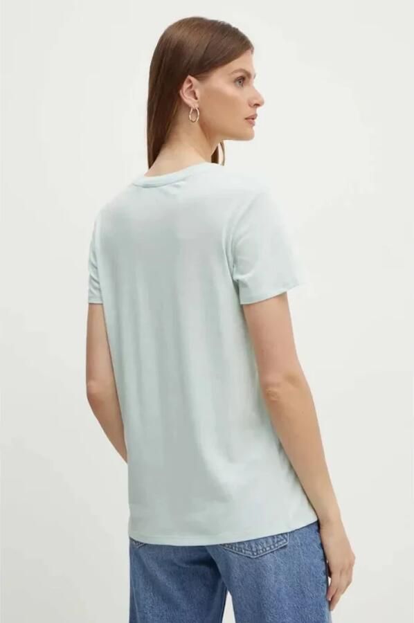 Guess Gedrukt Strass T-shirt Groen Blue Dames - Foto 2