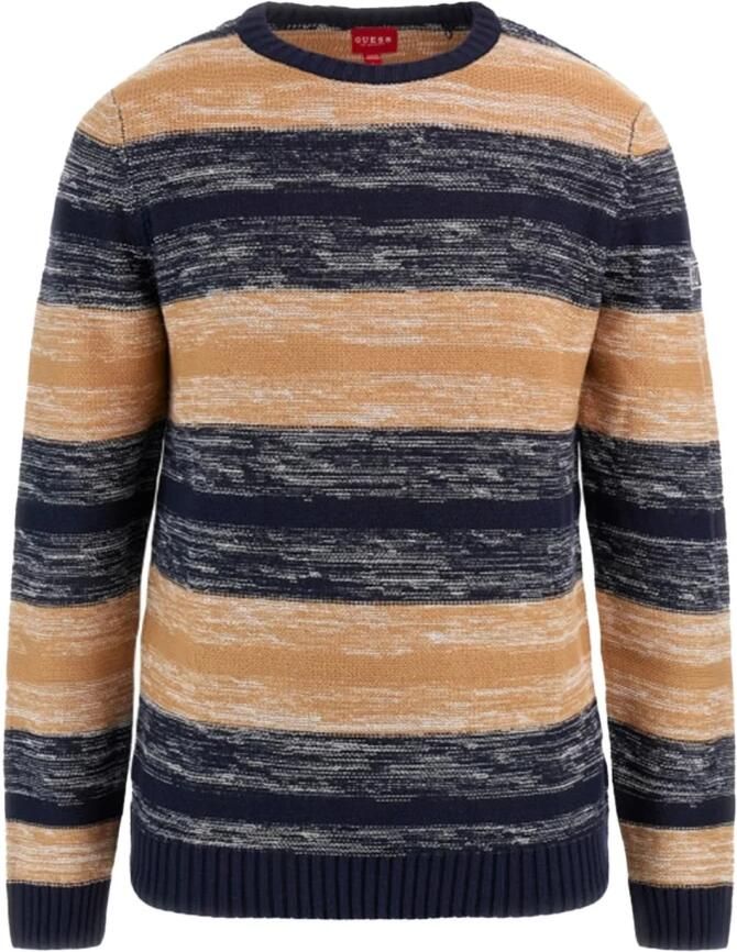 Guess Gestreepte Katoenen Trui Rood Multicolor Heren