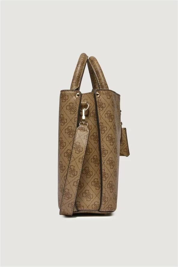 Guess Beige Multilogo Saffiano Print Handtas Schoudertas Beige Dames - Foto 4
